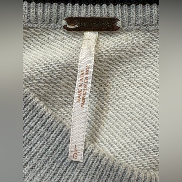 FREE PEOPLE Olympia Tunic Sweater | Ivory Combo MSRP $168 Size Large Oversized - Picture 10 of 10